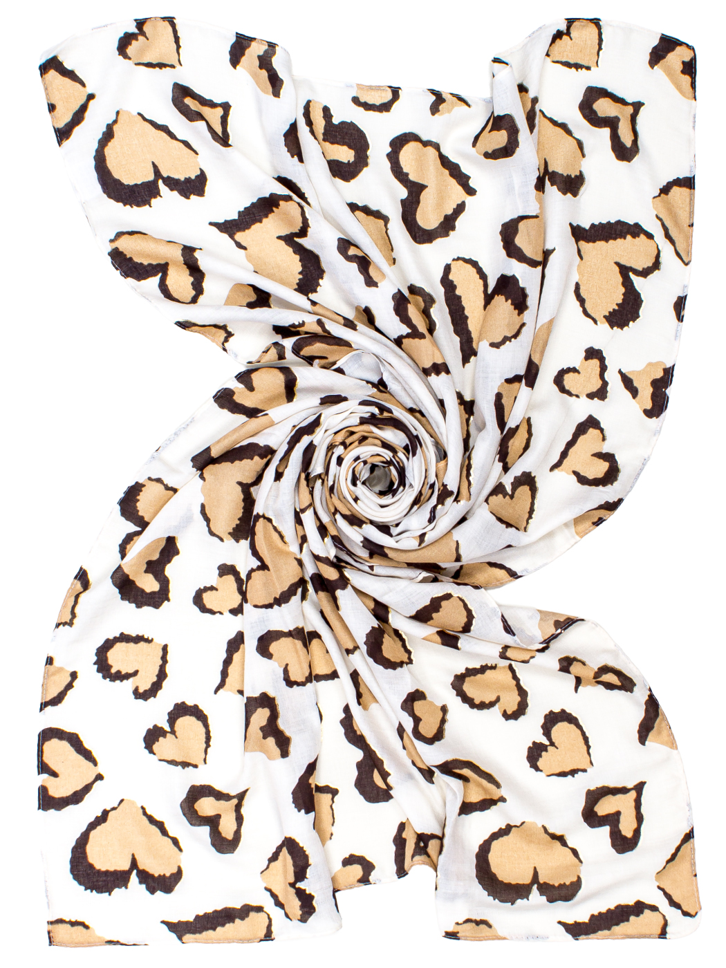LUREX HEART PRINT STOLE, 85X180